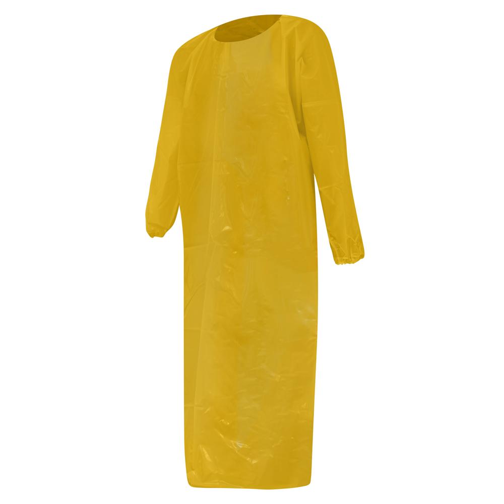 ProtecAll Polyurethane Die-cut Yellow Gown 35"x45" (Bag of 5)