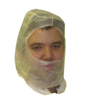 Load image into Gallery viewer, ProtecAll Polypropylene White Disposable Hair & Beard Cover Hood, 100/bag