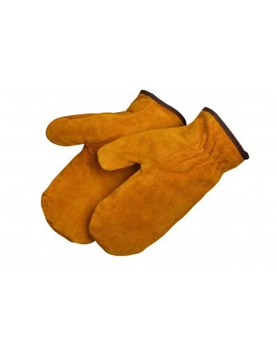 Durawear Pile Lined Bourbon Brown Split Cowhide Mitten