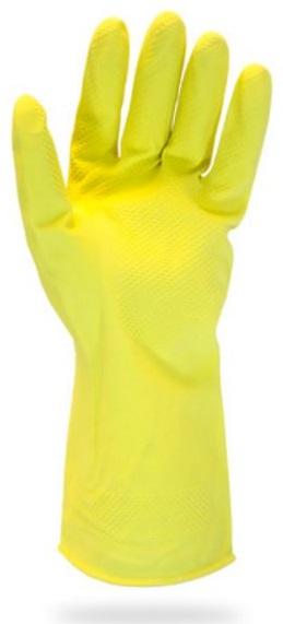 The Safety Zone Yellow Flock Lined Latex Gloves mil (12 Pairs)