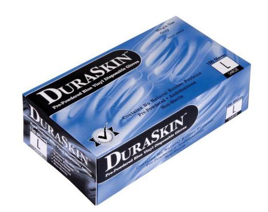 Durawear Disposible Industrial Grade Blue Vinyl - 4 mil, 1000/case