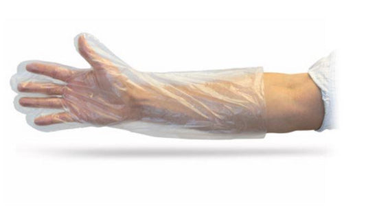 The Safety Zone 18″ Clear Powder Free Polyethylene Gloves