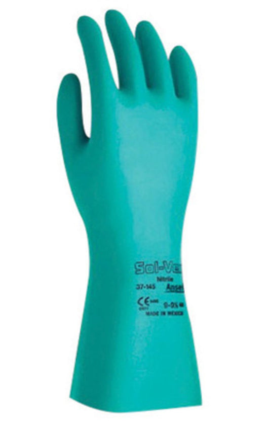 Ansell Sol-Vex® Green Unlined Nitrile gloves 22 Mil, 15"
