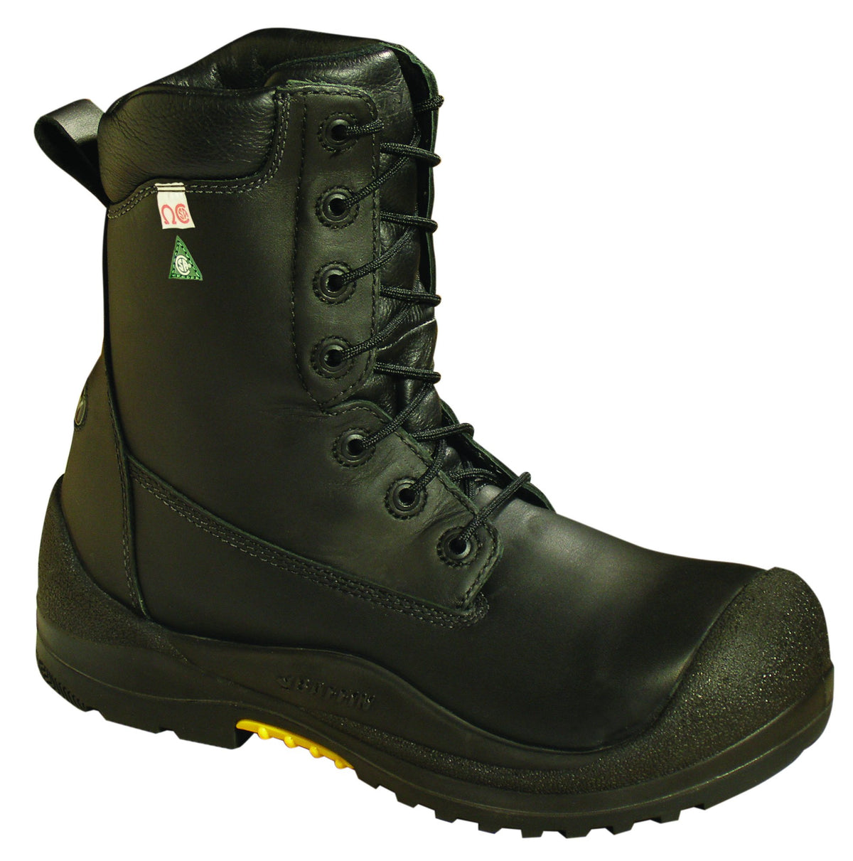 CLASSIC 8" Industrial Thermal Black Laced Boots with Steel Toe and Plate -30°C