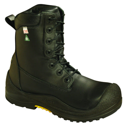 CLASSIC 8" Industrial Thermal Black Laced Boots with Steel Toe and Plate -30°C