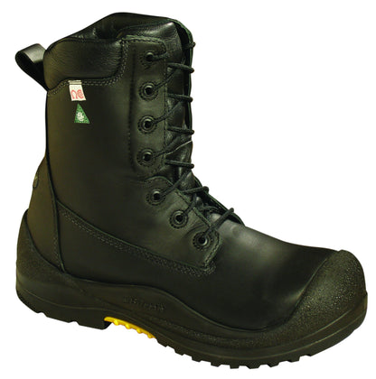 CLASSIC 8" Industrial Thermal Black Laced Boots with Steel Toe and Plate -30°C