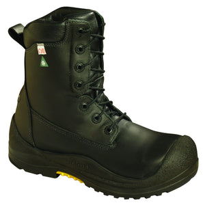 CLASSIC 8" Industrial Thermal Black Laced Boots with Steel Toe and Plate -30°C