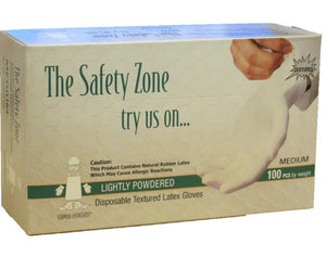 The Safety Zone Latex Powdered Disposable Gloves