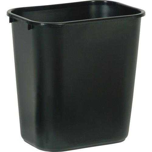 Rectangular Deskside Soft Wastebaskets 28qt - Black