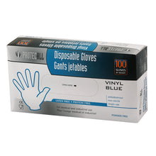 Load image into Gallery viewer, ProtecAll Vinyl Disposable Blue Gloves Lightly Powdered, 1000/Case
