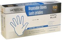 Load image into Gallery viewer, ProtecAll Vinyl Disposable Blue Gloves Lightly Powdered, 1000/Case
