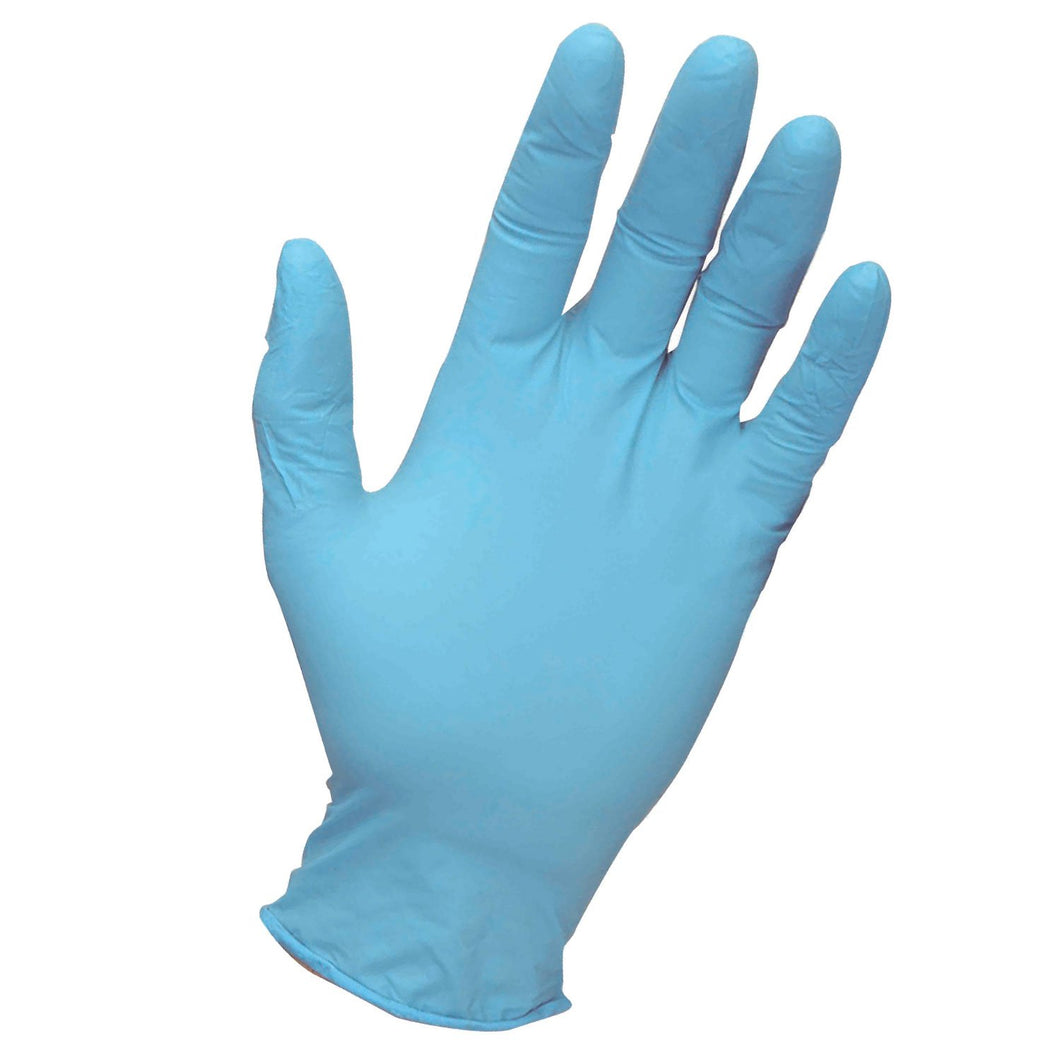 Lightly Powdered Nitrile Disposable Blue Gloves 6 mil