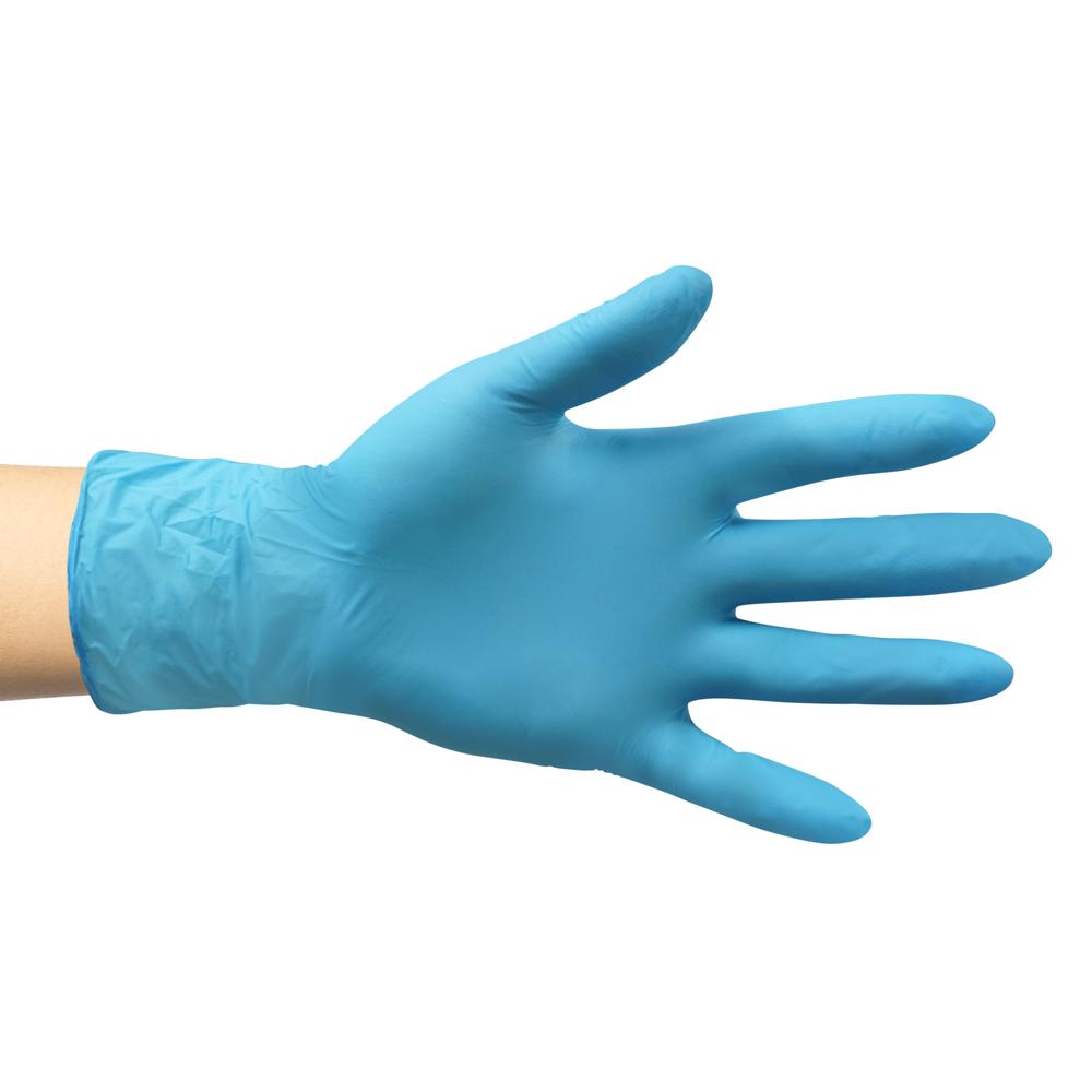 ProtecAll Blue Nitrile Disposable Gloves Powder Free 3 mil, 2000/case