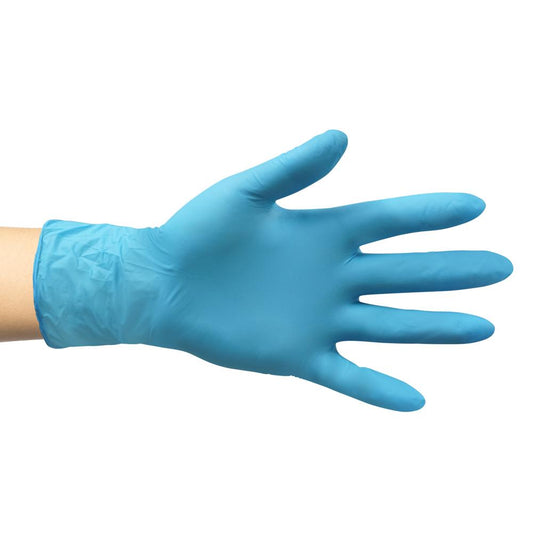 ProtecAll Blue Nitrile Disposable Gloves Powder Free 3 mil, 2000/case
