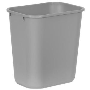 Rectangular Deskside Soft Wastebaskets 28qt - Grey