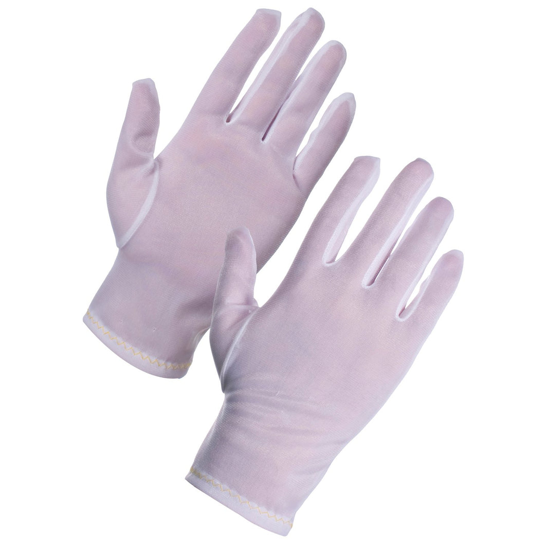 White Nylon Inspection Gloves Two Piece Sewn Tricot - Men's