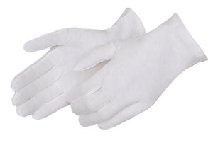 White Poly/Cotton Ambidextrous Inspectors' gloves