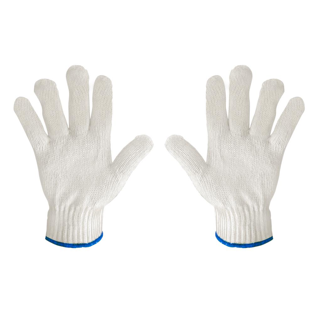 White String Knit 100% Polyester Gloves