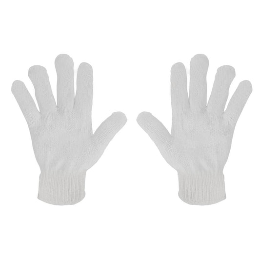 ProtecAll Ultra-White String Knit Gloves 100% Polyester, 1 Dozen