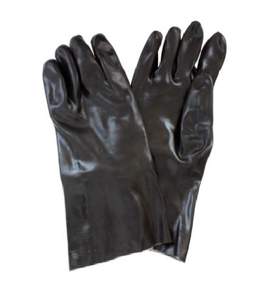 The Safety Zone Black PVC with Smooth Finish with Interlock Lining & Extended Cuff 14"