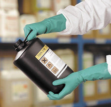 Load image into Gallery viewer, Ansell Sol-Vex® Green Unlined Nitrile gloves 22 Mil, 15&quot;
