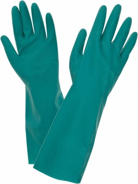 Green Nitrile Unlined Gloves 22 Mil, 18" (1 DZ PRS)