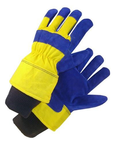 Thermo Lined Split Cowhide Waterproof Thermal Glove with Knit Wrist