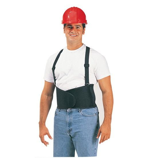 Back Support with Elastic Adjustable Straps and Sliding Adjustable Clips