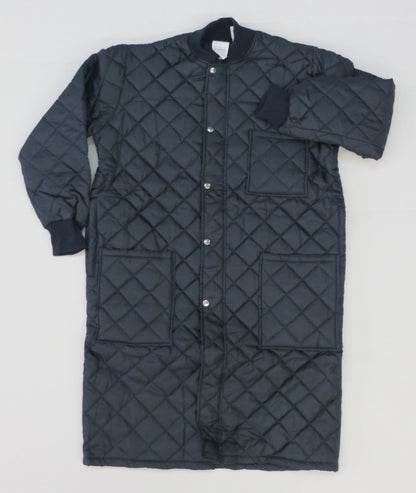 Polyester Long Freezer Jacket with added Thermal Liner, Zipper and Snaps