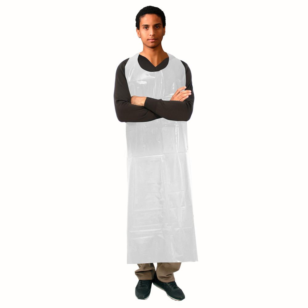 ProtecAll Polyurethane Die-cut White Apron 35"x45" (Bag of 10)