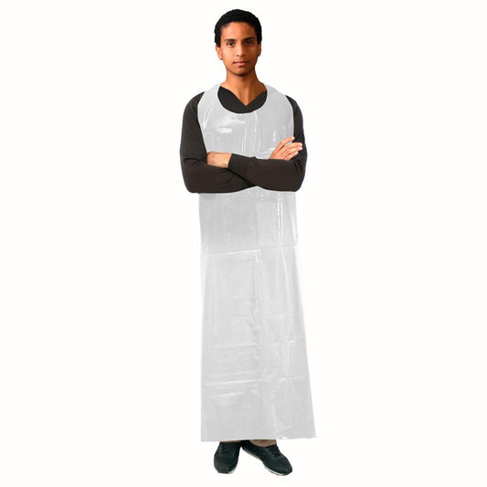 ProtecAll Polyurethane Die-cut White Apron 35"x50" (Bag of 10)