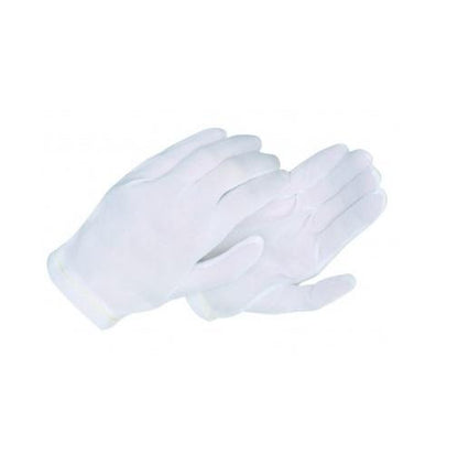 White Nylon Inspection Gloves Two Piece Sewn Tricot - Men's