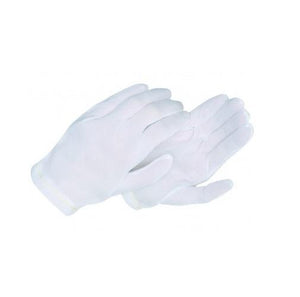 White Nylon Inspection Gloves Two Piece Sewn Tricot - Men's