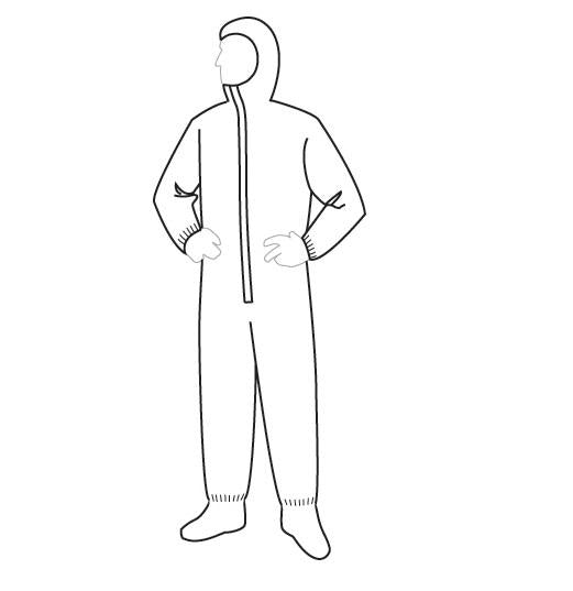 PermaGard Microporous over SpunBonded Polypropylene White Coveralls with attached hood & boots, zipper front closure (25/Case)