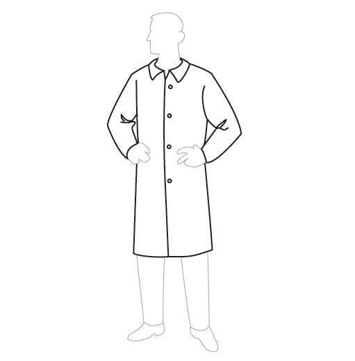 PermaGard Microporous over SpunBonded Polypropylene White Lab Coats (30/Case)