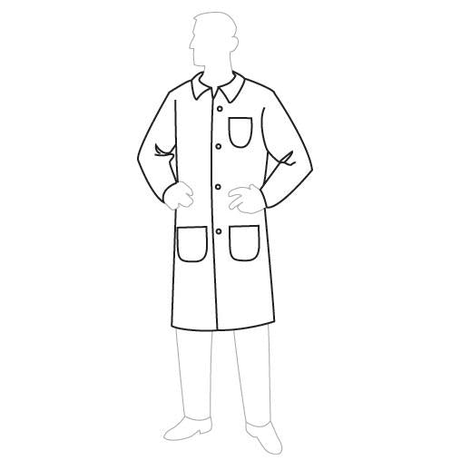 PermaGard Microporous over SpunBonded Polypropylene White Lab Coats with pockets (30/Case)