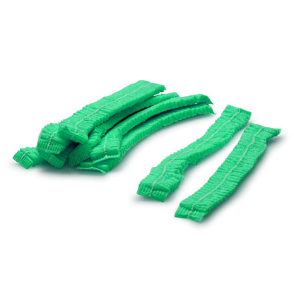 ProtecAll Polypropylene Pleated Green Bouffant Caps 21", 100/bag, 10 Bags/Case (1000/Case)