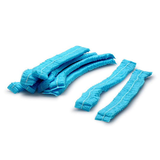 ProtecAll Polypropylene Pleated Blue Bouffant Caps 21", 100/bag, 10 Bags/Case (1000/Case)