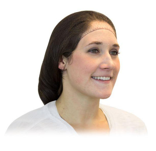 Lightweight Nylon Dark Brown Hairnets 22"