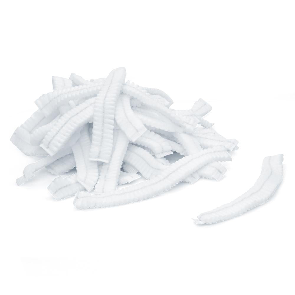 ProtecAll Polypropylene Pleated White Bouffant Caps 21", 100/bag, 10 Bags/Case (1000/Case)