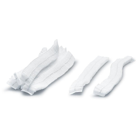 ProtecAll Polypropylene Pleated White Bouffant Caps 21", 100/bag, 10 Bags/Case (1000/Case)