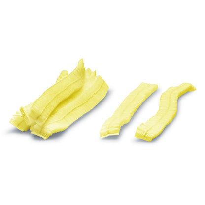 ProtecAll Polypropylene Pleated Yellow Bouffant Caps 21", 100/bag, 10 Bags/Case (1000/Case)