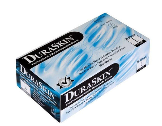Durawear Disposable Industrial Grade Blue Powder Free Nitrile Gloves - 8mil