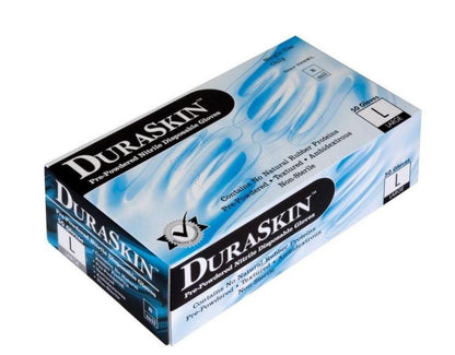 Durawear Disposable Industrial Grade Blue Powder Free Nitrile Gloves - 8mil