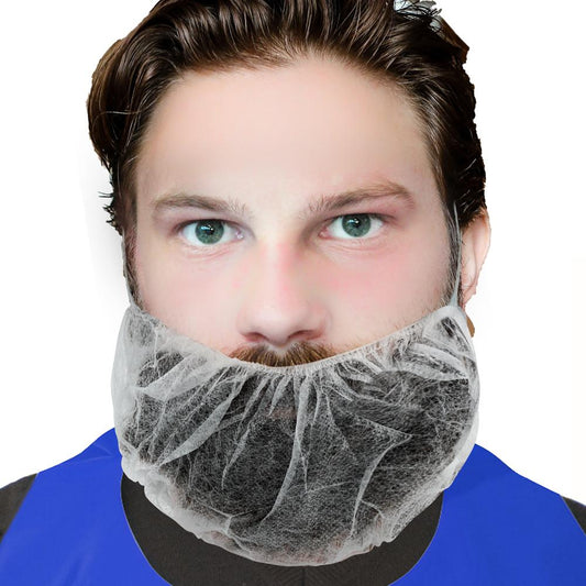 Polypropylene White Bouffant Beard Covers