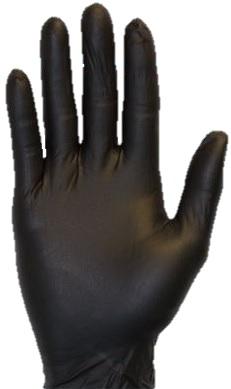 Powder Free Black Nitrile Gloves 3.3 mil 1000/case