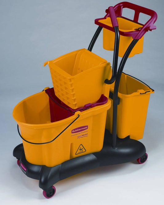 Rubbermaid WaveBrake Mopping Trolley Side Press Combo #7780
