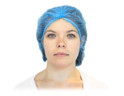Blue Pleated Bouffant Caps
