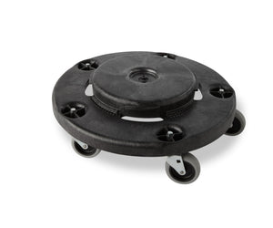 Black Round BRUTE® Dolly for 2620, 2632, 2643, 2655 Containers 18" x 5-1/4" Twist On/Off #2640