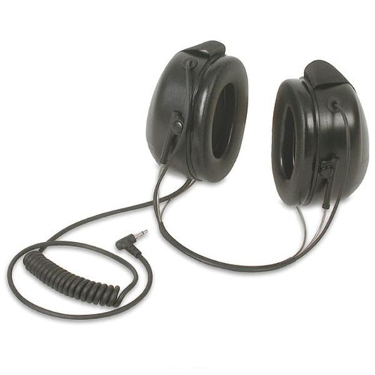 HT Series Behind the Head Neckband Earmuff - Listen Only Headsets Designed for Use with VHF/UHF Personal Stereos or Voice Page Systems